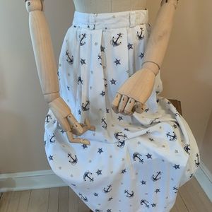 Anchor and Stars print skirt